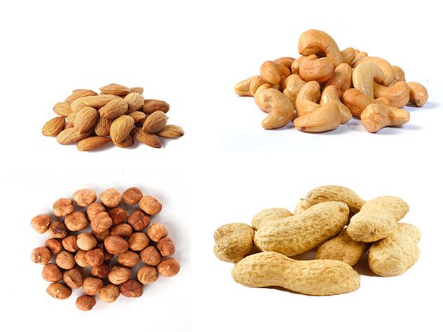 Pähkinät - tuote, joka lisää tehokkaasti miesten voimaa